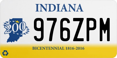 IN license plate 976ZPM