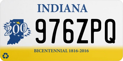 IN license plate 976ZPQ
