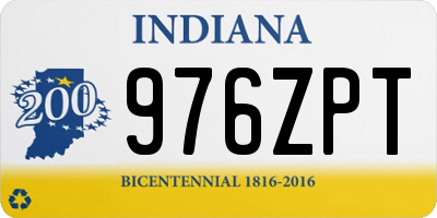 IN license plate 976ZPT