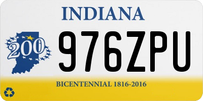 IN license plate 976ZPU