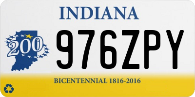 IN license plate 976ZPY