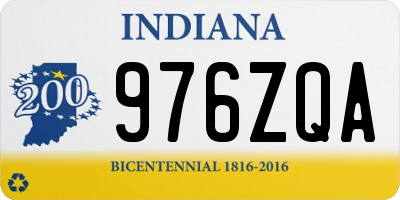 IN license plate 976ZQA