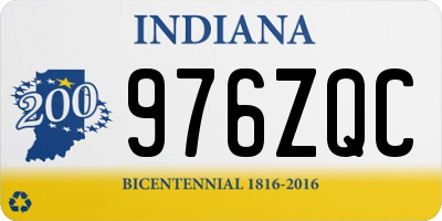 IN license plate 976ZQC