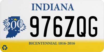 IN license plate 976ZQG