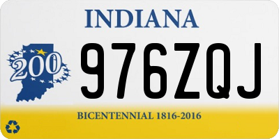 IN license plate 976ZQJ