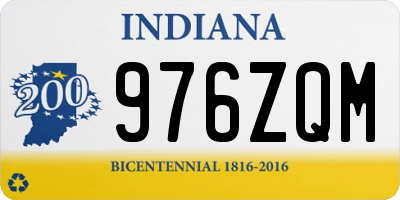IN license plate 976ZQM
