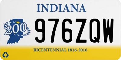 IN license plate 976ZQW