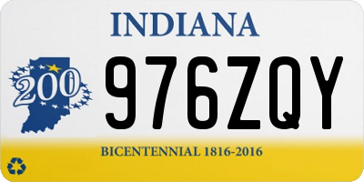 IN license plate 976ZQY
