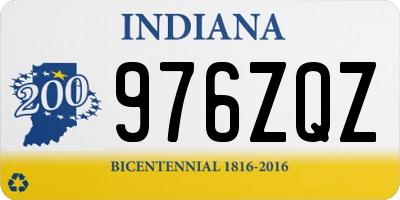 IN license plate 976ZQZ