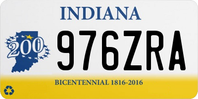 IN license plate 976ZRA