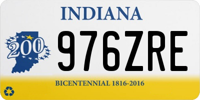 IN license plate 976ZRE