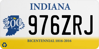 IN license plate 976ZRJ