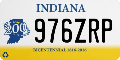 IN license plate 976ZRP