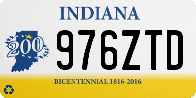 IN license plate 976ZTD