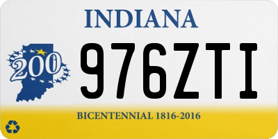 IN license plate 976ZTI