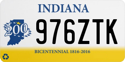 IN license plate 976ZTK