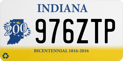 IN license plate 976ZTP