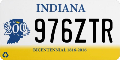 IN license plate 976ZTR