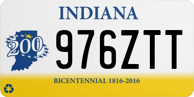 IN license plate 976ZTT