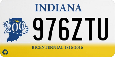 IN license plate 976ZTU