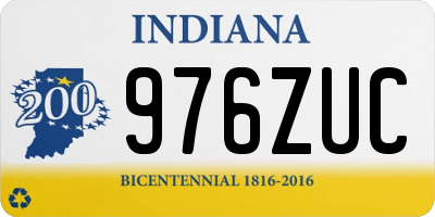 IN license plate 976ZUC