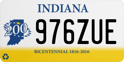 IN license plate 976ZUE