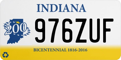 IN license plate 976ZUF