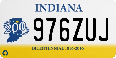 IN license plate 976ZUJ