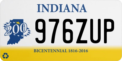 IN license plate 976ZUP