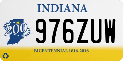 IN license plate 976ZUW