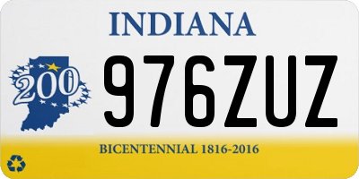 IN license plate 976ZUZ