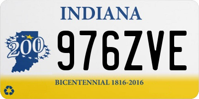 IN license plate 976ZVE
