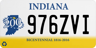 IN license plate 976ZVI