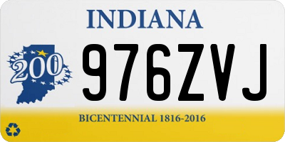 IN license plate 976ZVJ