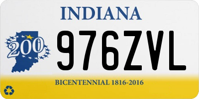 IN license plate 976ZVL