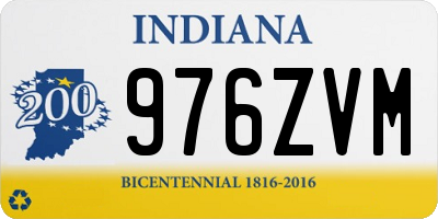 IN license plate 976ZVM