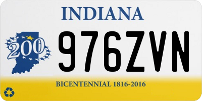 IN license plate 976ZVN