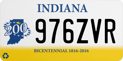 IN license plate 976ZVR
