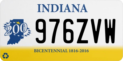 IN license plate 976ZVW