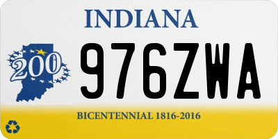 IN license plate 976ZWA