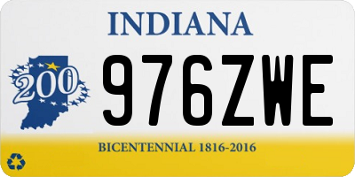 IN license plate 976ZWE