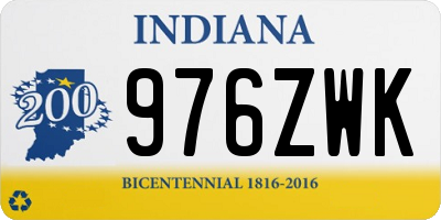 IN license plate 976ZWK
