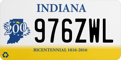 IN license plate 976ZWL