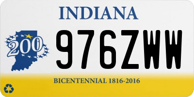 IN license plate 976ZWW