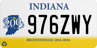 IN license plate 976ZWY