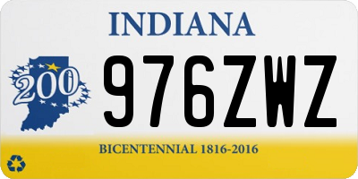 IN license plate 976ZWZ