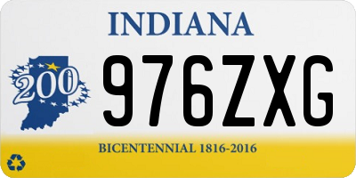IN license plate 976ZXG