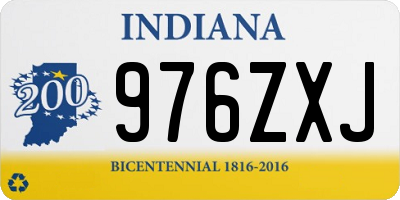 IN license plate 976ZXJ