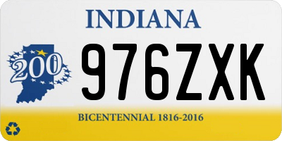 IN license plate 976ZXK
