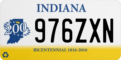 IN license plate 976ZXN